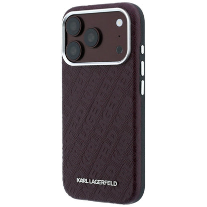 MagSafe-deksel for Apple iPhone 18 Pro / 17 Pro, Karl Lagerfeld, Kornet metallogo, Burgunder