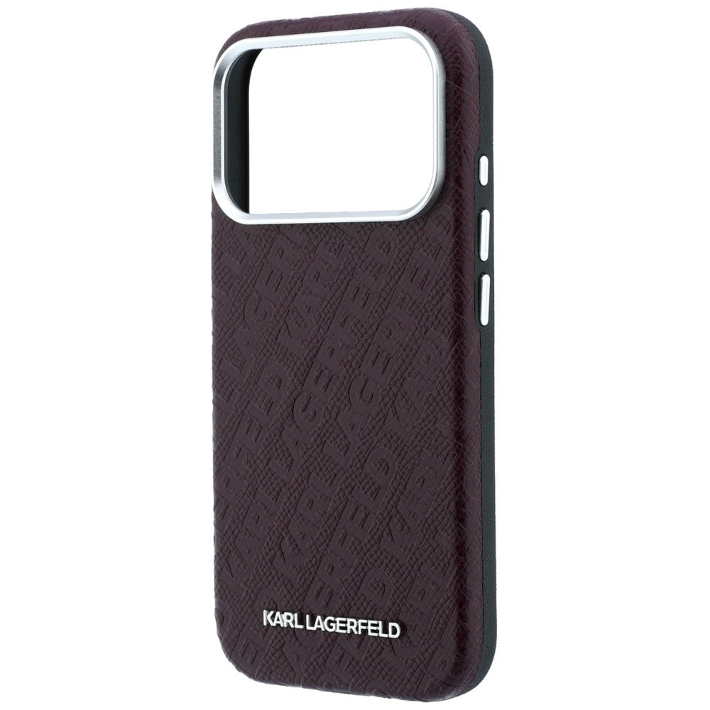 MagSafe-deksel for Apple iPhone 18 Pro / 17 Pro, Karl Lagerfeld, Kornet metallogo, Burgunder