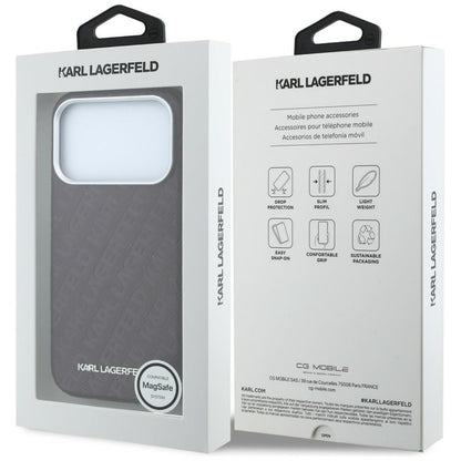 MagSafe-deksel for Apple iPhone 18 Pro / 17 Pro, Karl Lagerfeld, Kornet metallogo, Burgunder