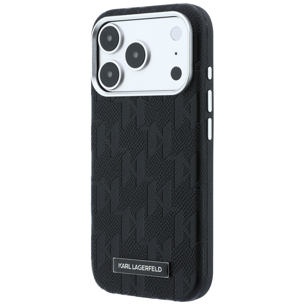 MagSafe-deksel for Apple iPhone 18 Pro / 17 Pro, Karl Lagerfeld, Kornet Mono Resin Logo, Svart