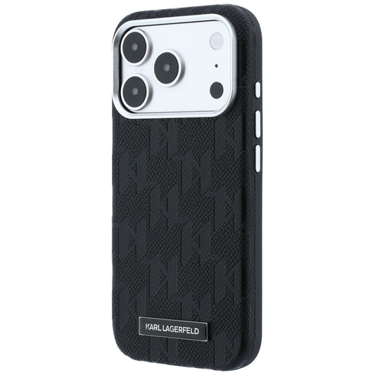 MagSafe-deksel for Apple iPhone 18 Pro / 17 Pro, Karl Lagerfeld, Kornet Mono Resin Logo, Svart
