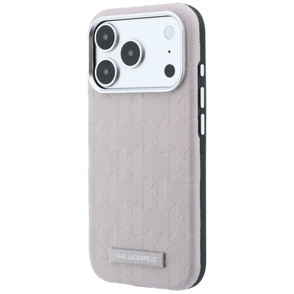 MagSafe-deksel for Apple iPhone 18 Pro / 17 Pro, Karl Lagerfeld, Grained Mono Resin Logo, Rosa