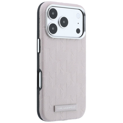 MagSafe-deksel for Apple iPhone 18 Pro / 17 Pro, Karl Lagerfeld, Grained Mono Resin Logo, Rosa
