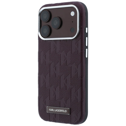 MagSafe-deksel for Apple iPhone 18 Pro / 17 Pro, Karl Lagerfeld, Kornet Mono Resin Logo, Burgunder