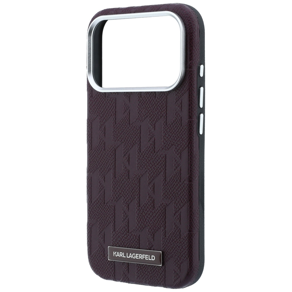 MagSafe-deksel for Apple iPhone 18 Pro / 17 Pro, Karl Lagerfeld, Kornet Mono Resin Logo, Burgunder