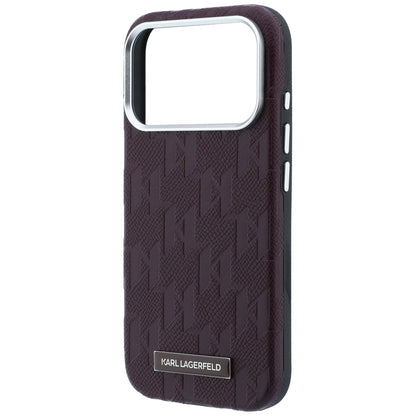 MagSafe-deksel for Apple iPhone 18 Pro / 17 Pro, Karl Lagerfeld, Kornet Mono Resin Logo, Burgunder