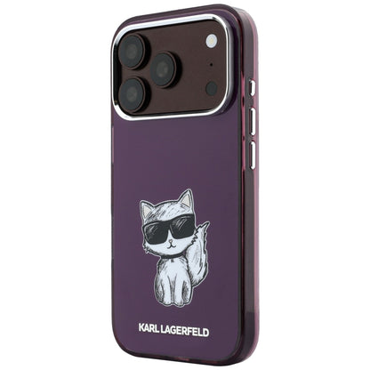 MagSafe-deksel for Apple iPhone 18 Pro / 17 Pro, Karl Lagerfeld, HC IML Choupette Body Sketch Print, Burgunder