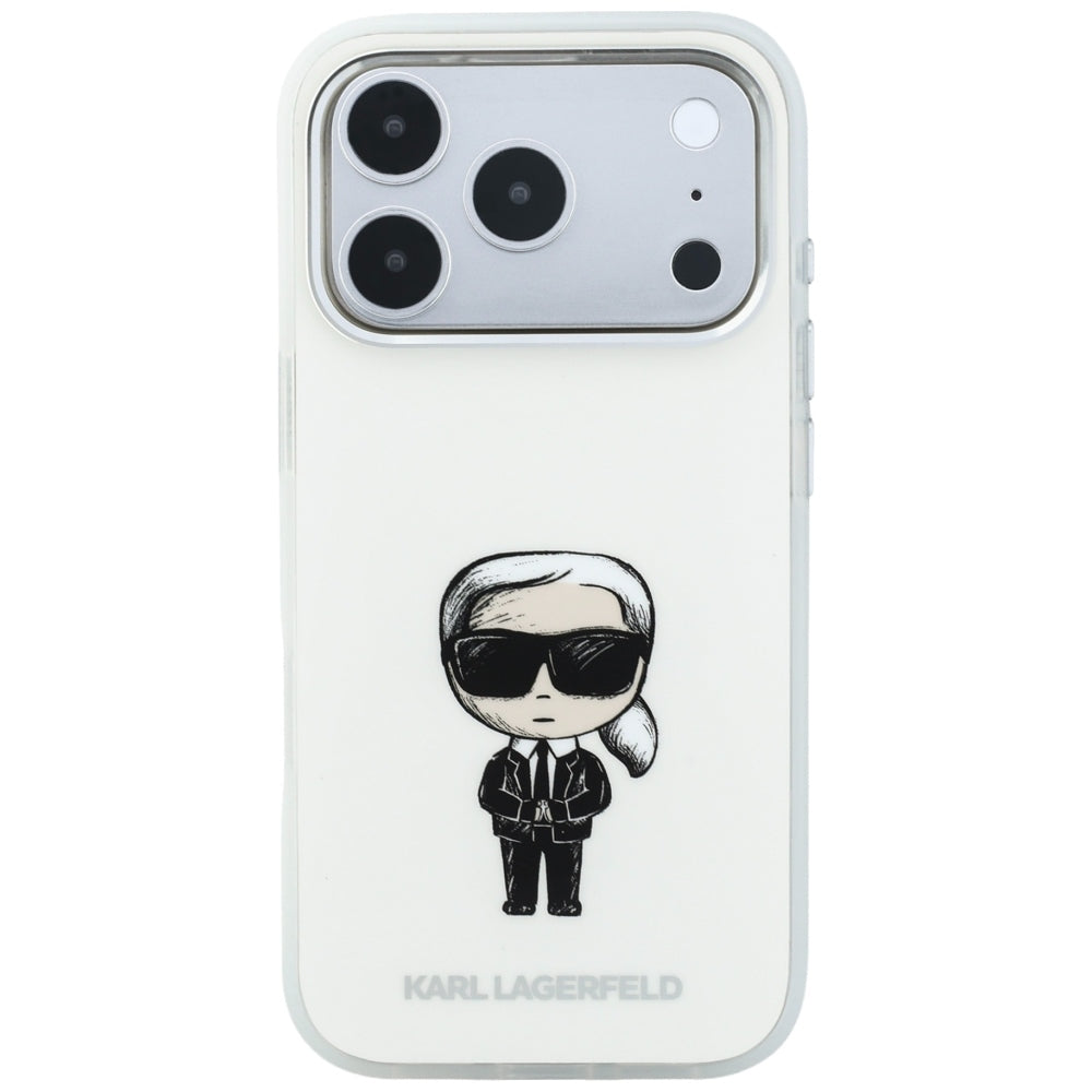 MagSafe-deksel for Apple iPhone 18 Pro / 17 Pro, Karl Lagerfeld, HC IML Ikonik Sketch Print, Beige