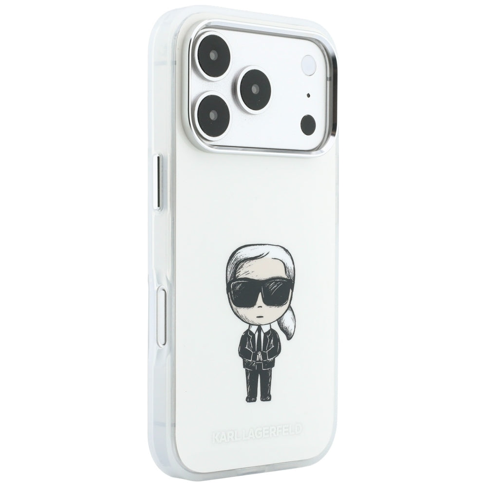 MagSafe-deksel for Apple iPhone 18 Pro / 17 Pro, Karl Lagerfeld, HC IML Ikonik Sketch Print, Beige