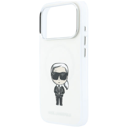 MagSafe-deksel for Apple iPhone 18 Pro / 17 Pro, Karl Lagerfeld, HC IML Ikonik Sketch Print, Beige