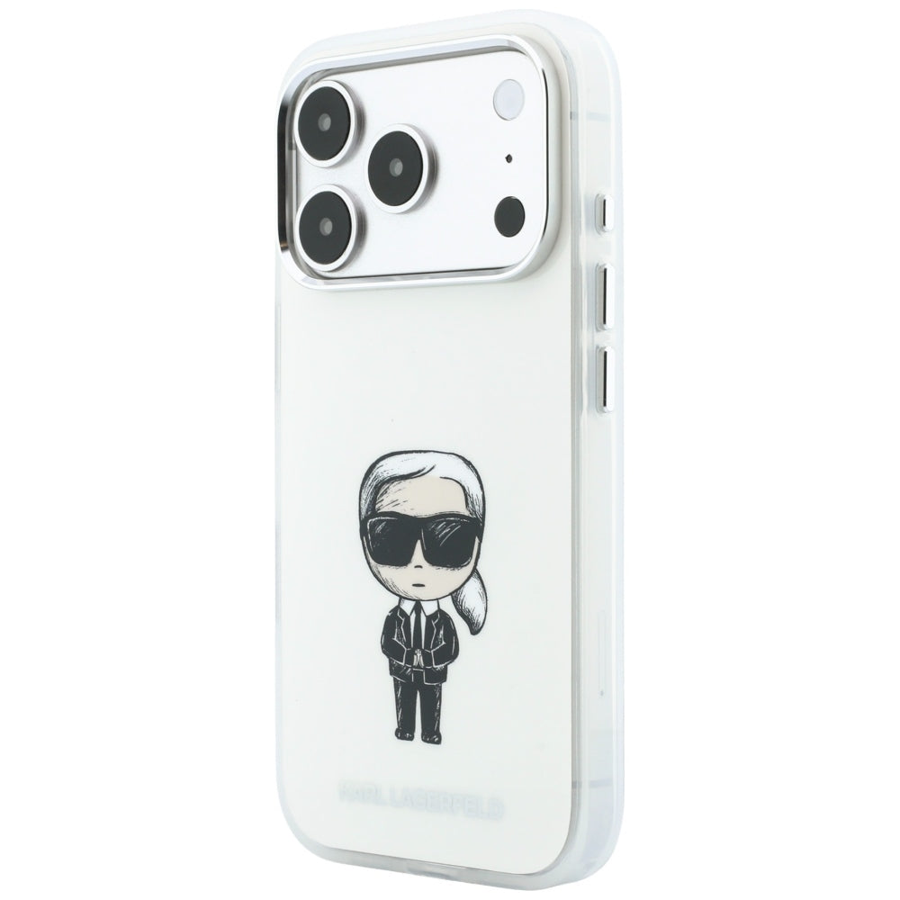 MagSafe-deksel for Apple iPhone 18 Pro / 17 Pro, Karl Lagerfeld, HC IML Ikonik Sketch Print, Beige