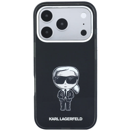 MagSafe-deksel for Apple iPhone 18 Pro / 17 Pro, Karl Lagerfeld, HC IML Ikonik Sketch Print, Svart