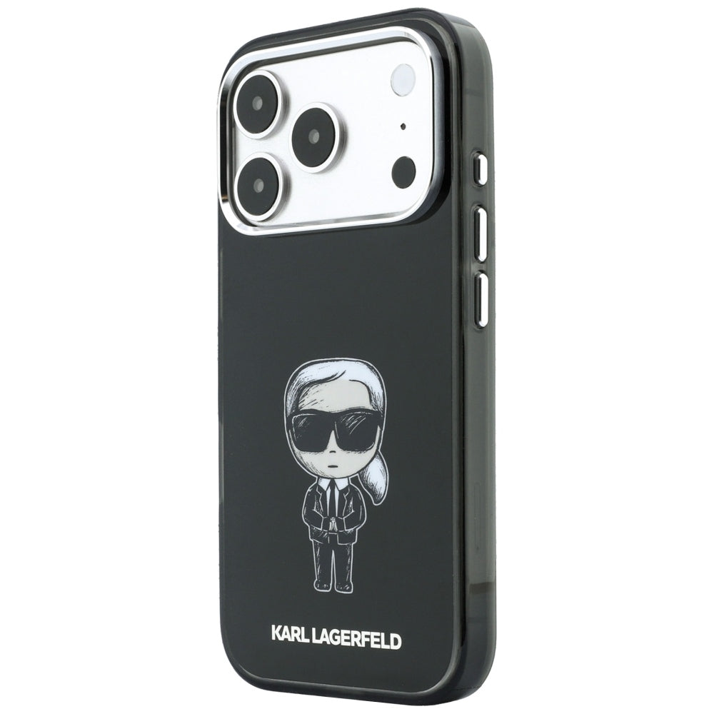 MagSafe-deksel for Apple iPhone 18 Pro / 17 Pro, Karl Lagerfeld, HC IML Ikonik Sketch Print, Svart