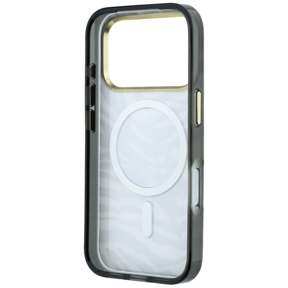 MagSafe-deksel for Apple iPhone 18 Pro / 17 Pro, Karl Lagerfeld, HC IML Signature Zebra Glitter Gold, Svart