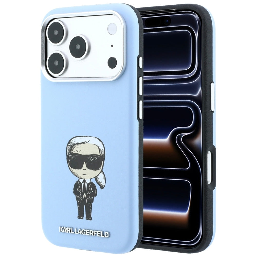 MagSafe-deksel for Apple iPhone 18 Pro / 17 Pro, Karl Lagerfeld, Ikonik Sketch, Blå