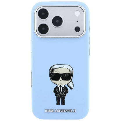 MagSafe-deksel for Apple iPhone 18 Pro / 17 Pro, Karl Lagerfeld, Ikonik Sketch, Blå