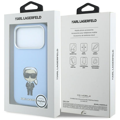 MagSafe-deksel for Apple iPhone 18 Pro / 17 Pro, Karl Lagerfeld, Ikonik Sketch, Blå