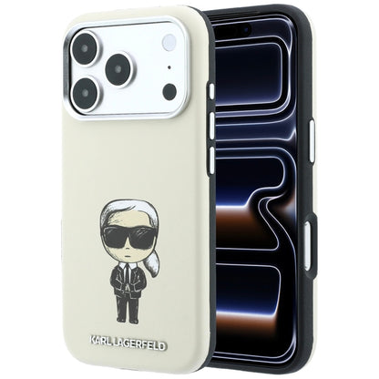 MagSafe-deksel for Apple iPhone 18 Pro / 17 Pro, Karl Lagerfeld, Ikonik Sketch, Beige