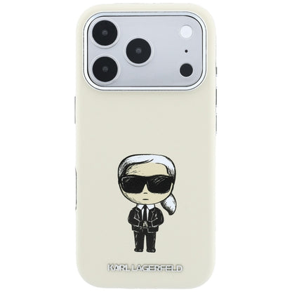 MagSafe-deksel for Apple iPhone 18 Pro / 17 Pro, Karl Lagerfeld, Ikonik Sketch, Beige