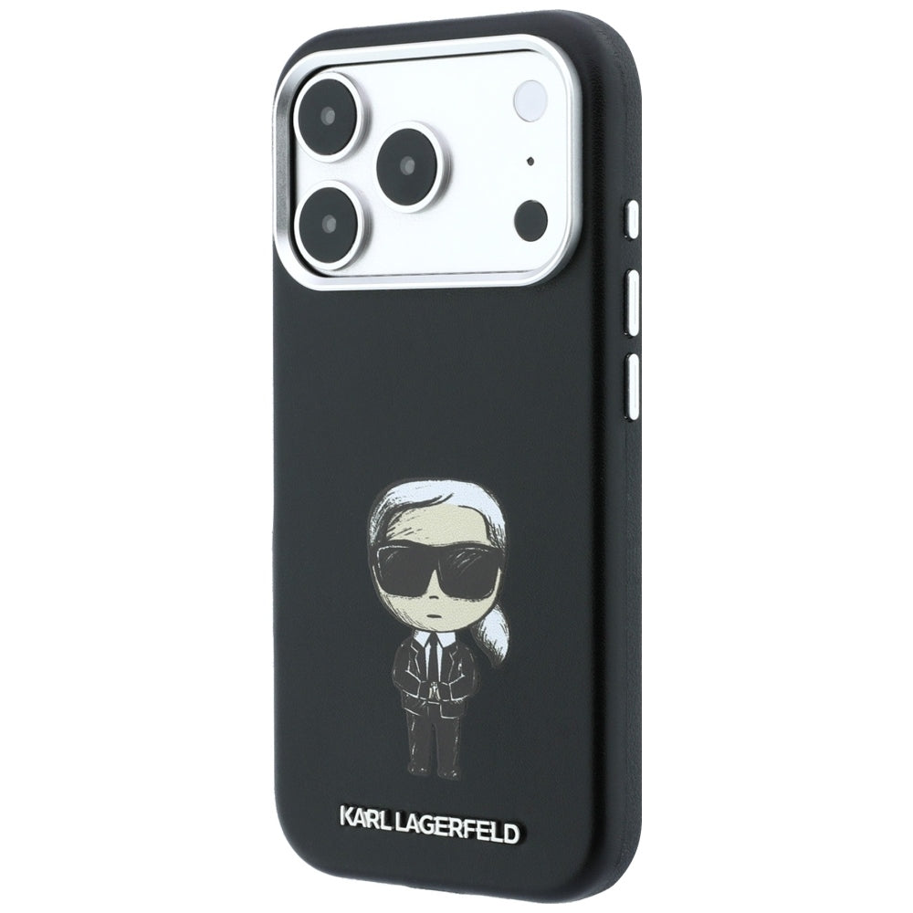 MagSafe-deksel for Apple iPhone 18 Pro / 17 Pro, Karl Lagerfeld, Ikonik Sketch, Svart