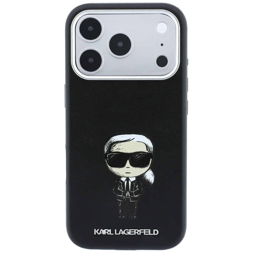 MagSafe-deksel for Apple iPhone 18 Pro / 17 Pro, Karl Lagerfeld, Ikonik Sketch, Svart