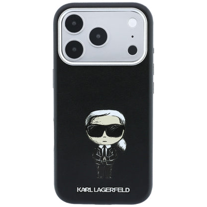 MagSafe-deksel for Apple iPhone 18 Pro / 17 Pro, Karl Lagerfeld, Ikonik Sketch, Svart