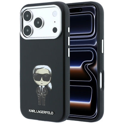 MagSafe-deksel for Apple iPhone 18 Pro / 17 Pro, Karl Lagerfeld, Ikonik Sketch, Svart
