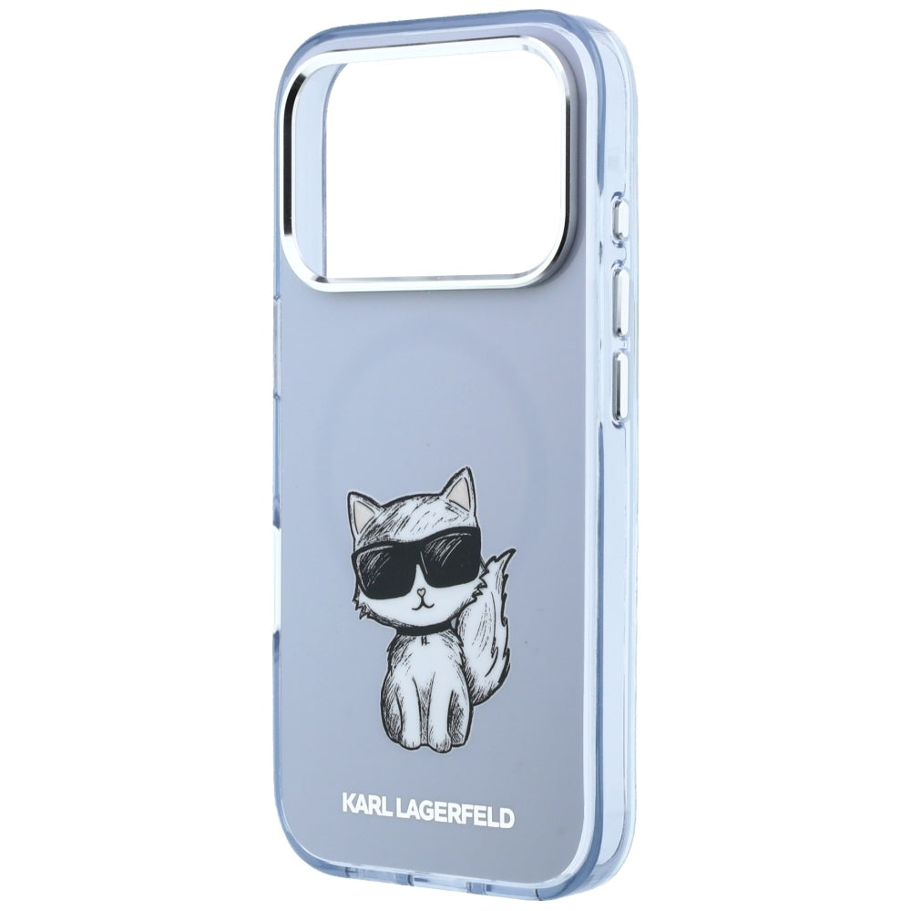 MagSafe-deksel for Apple iPhone 18 Pro / 17 Pro, Karl Lagerfeld, IML Choupette Body Sketch Print, Blå