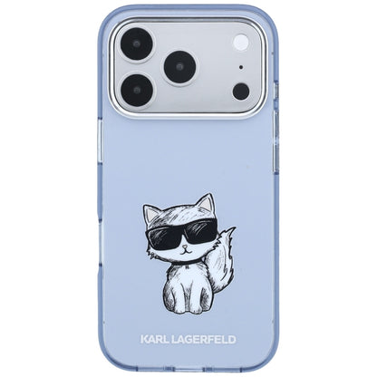 MagSafe-deksel for Apple iPhone 18 Pro / 17 Pro, Karl Lagerfeld, IML Choupette Body Sketch Print, Blå