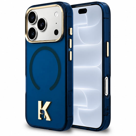 MagSafe-deksel til Apple iPhone 18 Pro / 17 Pro, Karl Lagerfeld, IML Karl Head-logo, blå