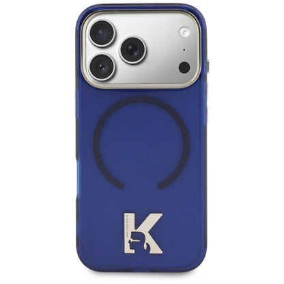 MagSafe-deksel til Apple iPhone 18 Pro / 17 Pro, Karl Lagerfeld, IML Karl Head-logo, blå