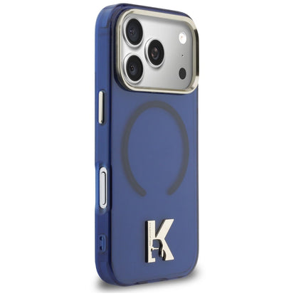 MagSafe-deksel til Apple iPhone 18 Pro / 17 Pro, Karl Lagerfeld, IML Karl Head-logo, blå