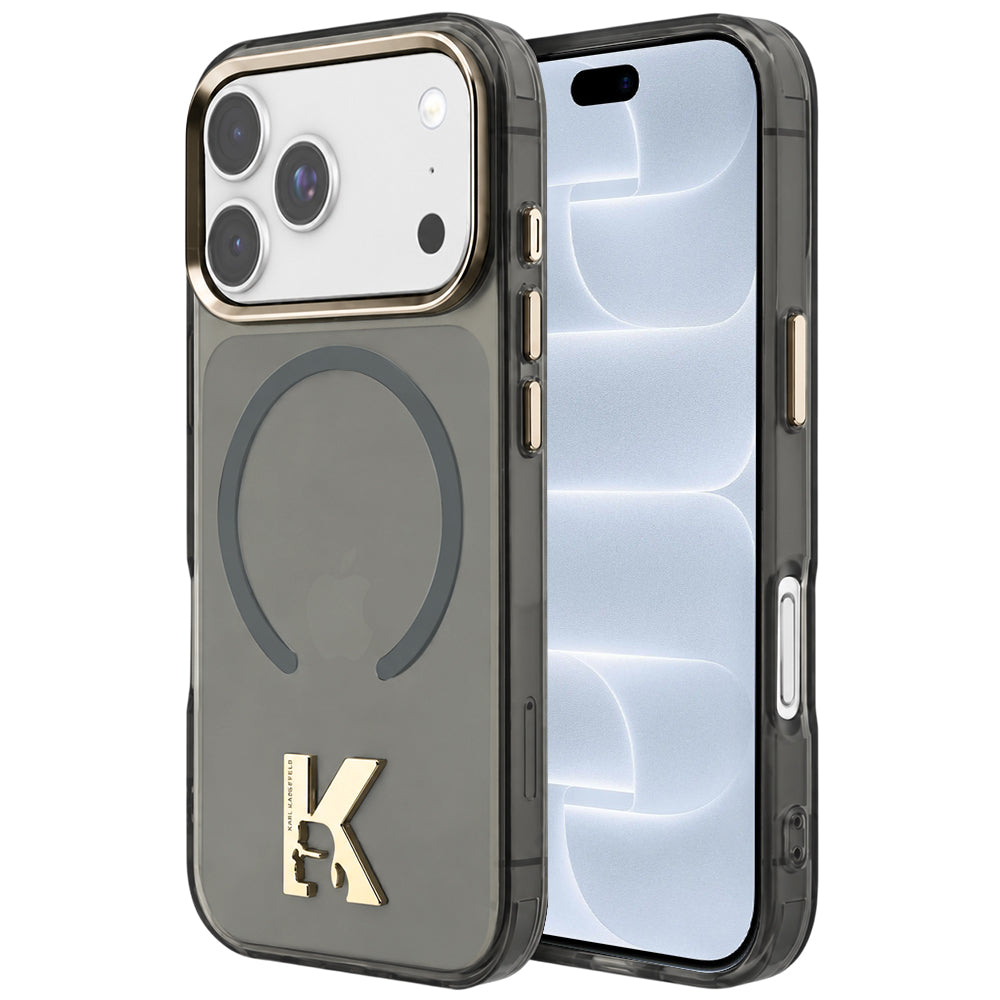 MagSafe-deksel til Apple iPhone 18 Pro / 17 Pro, Karl Lagerfeld, IML Karl Head-logo, svart