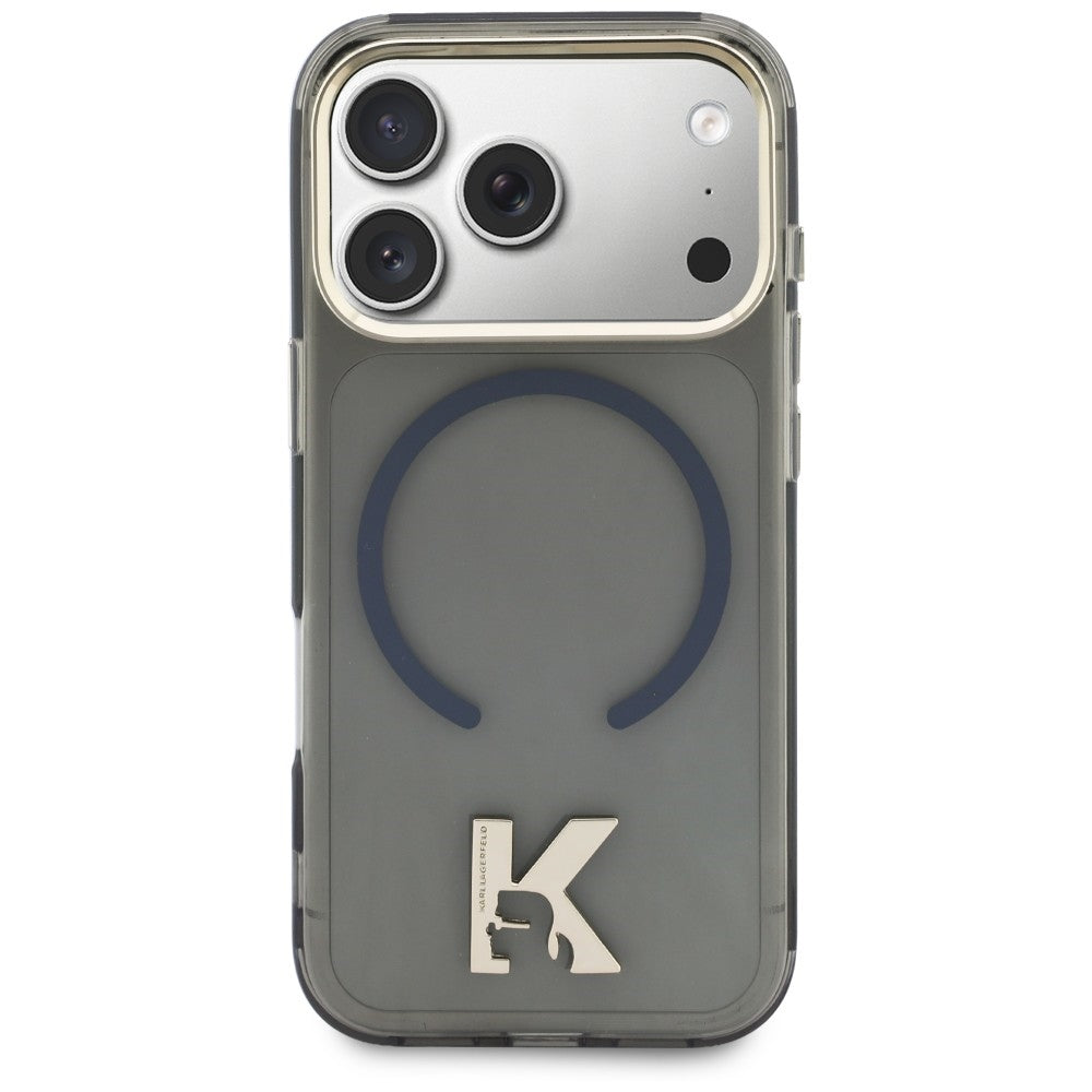 MagSafe-deksel til Apple iPhone 18 Pro / 17 Pro, Karl Lagerfeld, IML Karl Head-logo, svart