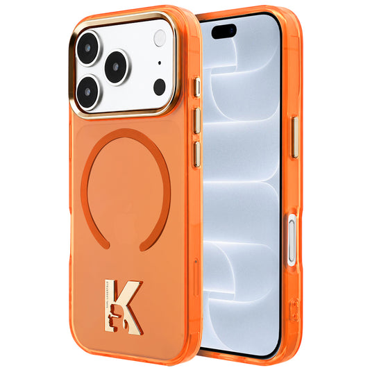 MagSafe-deksel til Apple iPhone 18 Pro / 17 Pro, Karl Lagerfeld, IML Karl Head-logo, oransje