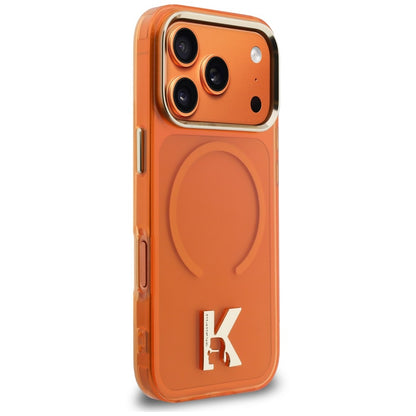 MagSafe-deksel til Apple iPhone 18 Pro / 17 Pro, Karl Lagerfeld, IML Karl Head-logo, oransje