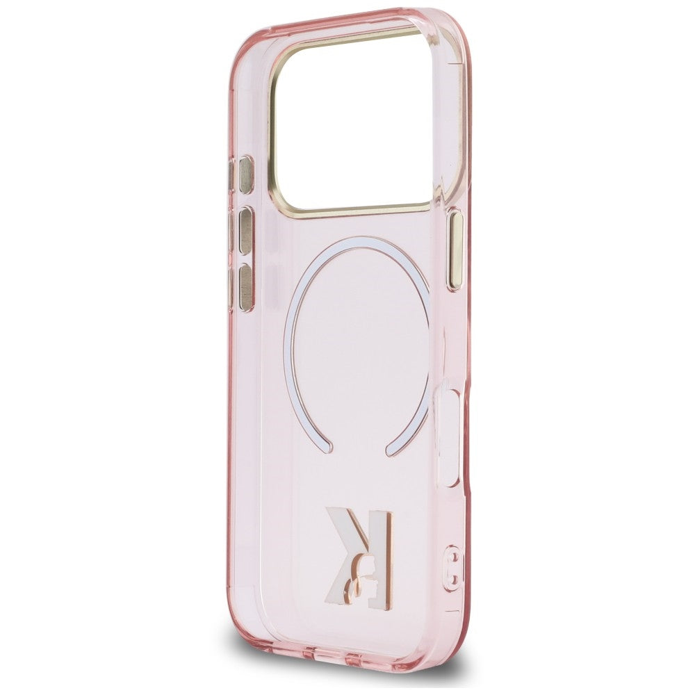 MagSafe-deksel til Apple iPhone 18 Pro / 17 Pro, Karl Lagerfeld, IML Karl Head Logo, rosa
