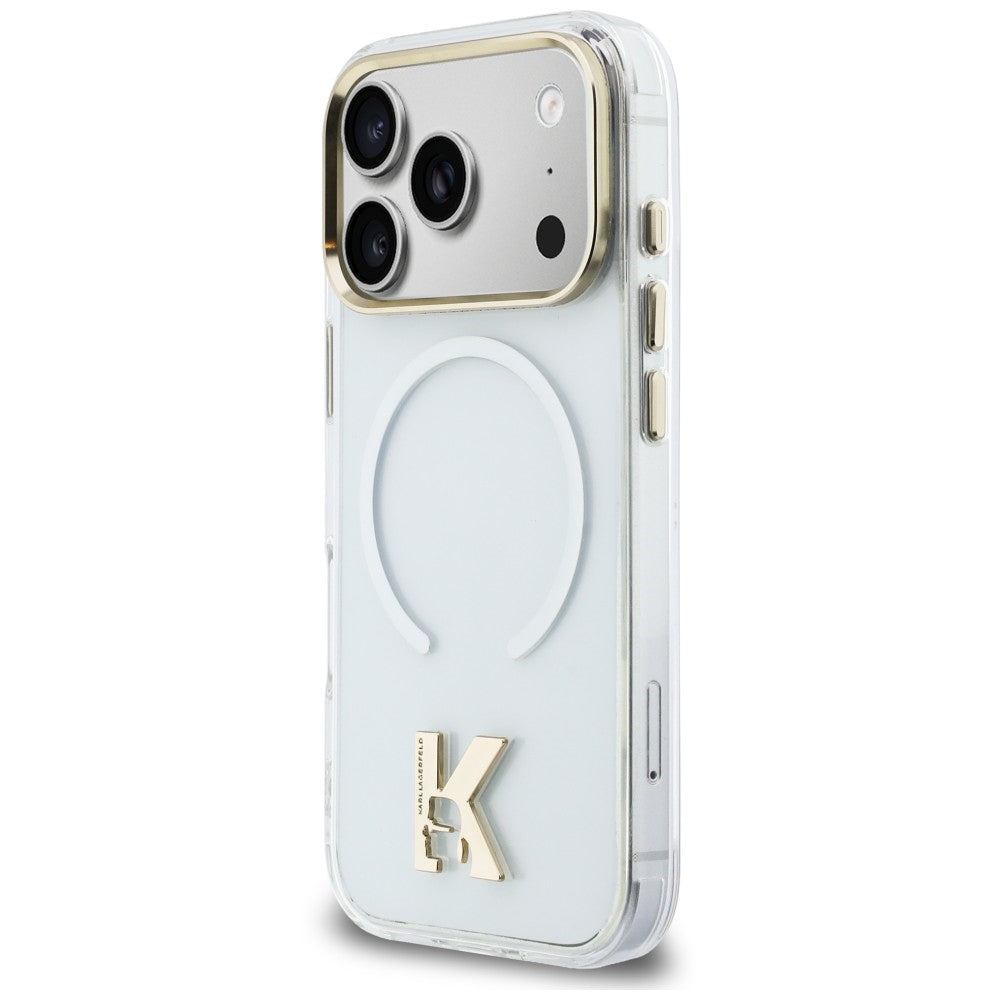 MagSafe-deksel til Apple iPhone 18 Pro / 17 Pro, Karl Lagerfeld, IML Karl Head-logo, gjennomsiktig