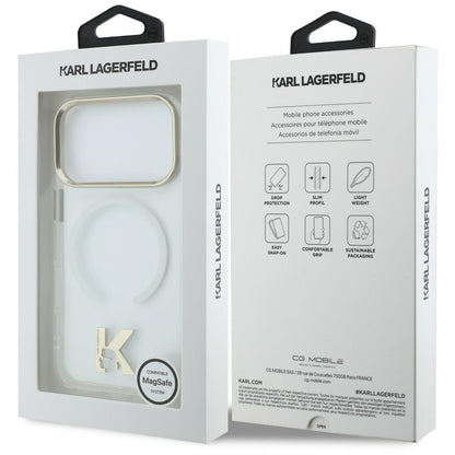 MagSafe-deksel til Apple iPhone 18 Pro / 17 Pro, Karl Lagerfeld, IML Karl Head-logo, gjennomsiktig