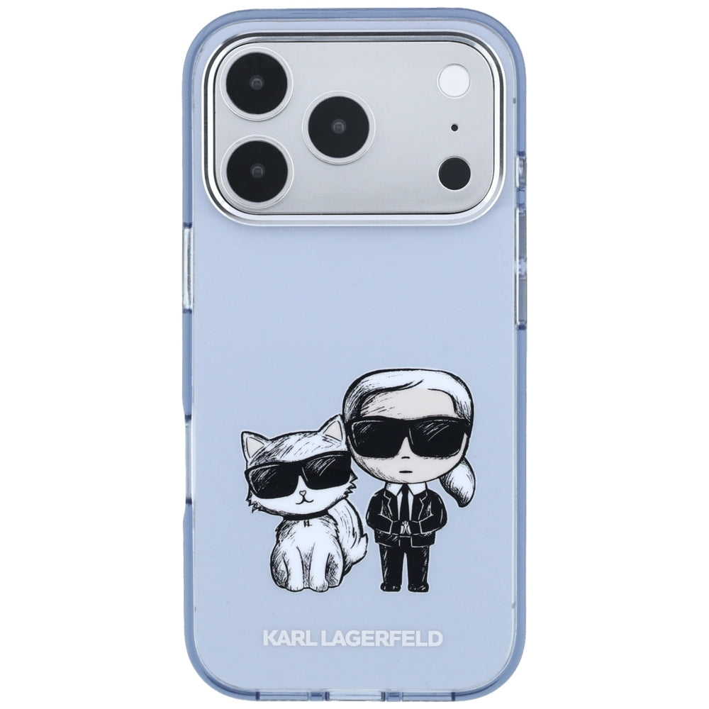 MagSafe-deksel for Apple iPhone 18 Pro / 17 Pro, Karl Lagerfeld, IML KC Bodies Sketch Print, Blå