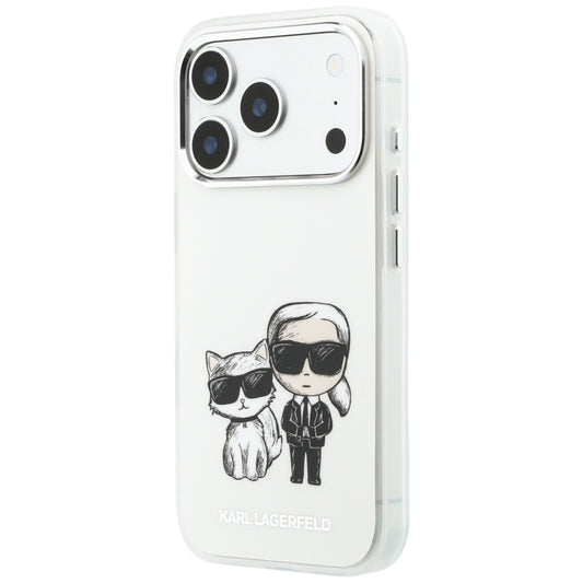 MagSafe-deksel for Apple iPhone 18 Pro / 17 Pro, Karl Lagerfeld, IML KC Bodies Sketch Print, Beige