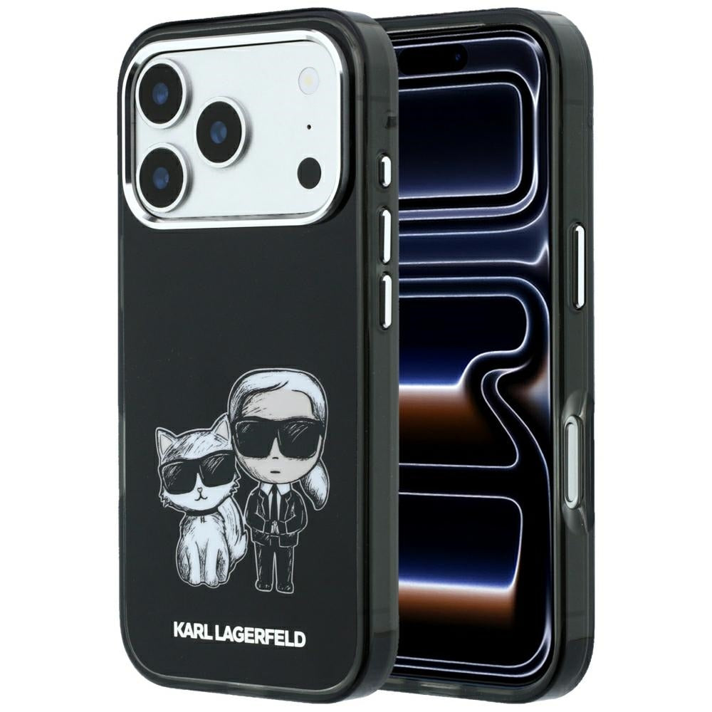 MagSafe-deksel for Apple iPhone 18 Pro / 17 Pro, Karl Lagerfeld, IML KC Bodies Sketch Print, Svart