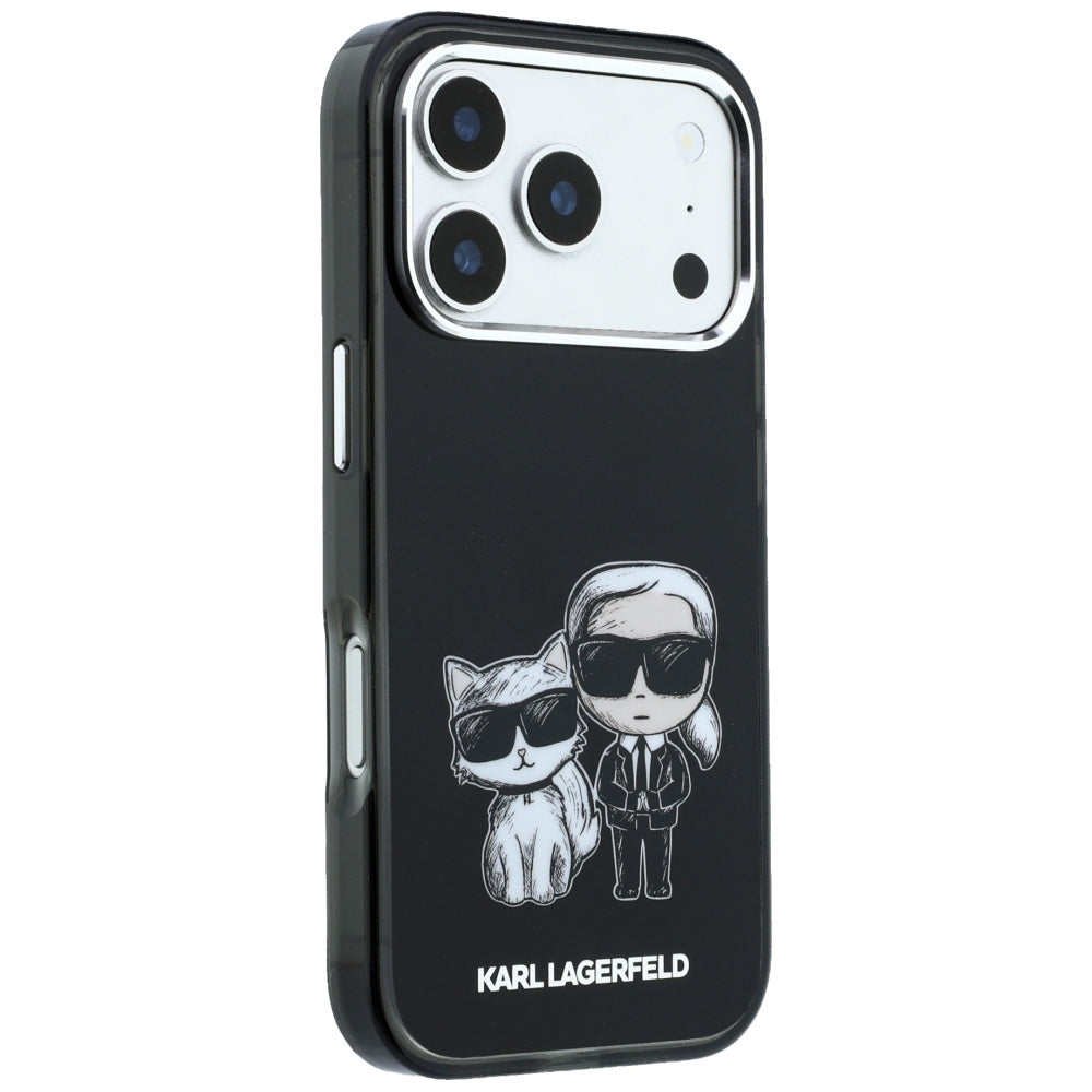 MagSafe-deksel for Apple iPhone 18 Pro / 17 Pro, Karl Lagerfeld, IML KC Bodies Sketch Print, Svart