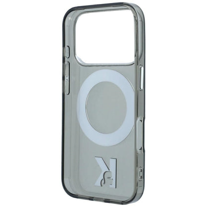 MagSafe-deksel for Apple iPhone 18 Pro / 17 Pro, Karl Lagerfeld, IML Ring Stand Kameo Metal, Svart