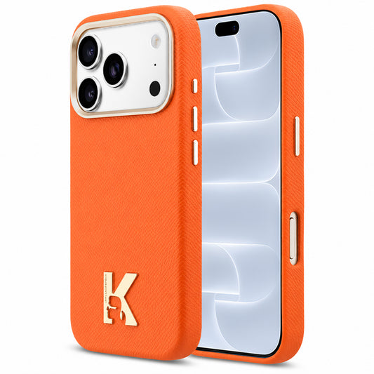 MagSafe-deksel for Apple iPhone 18 Pro / 17 Pro, Karl Lagerfeld, Karl's Head-logo, Oransje
