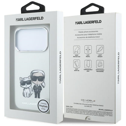 MagSafe-deksel for Apple iPhone 18 Pro / 17 Pro, Karl Lagerfeld, KC Bodies Sketch, Beige