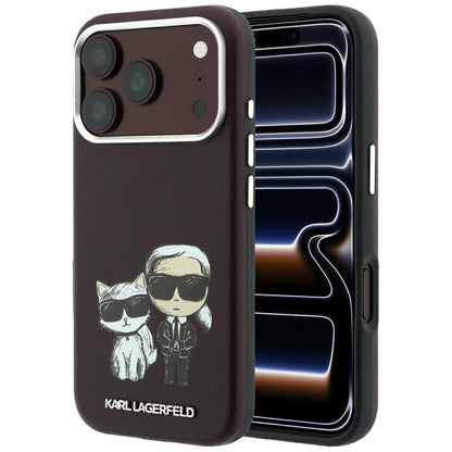 MagSafe-deksel for Apple iPhone 18 Pro / 17 Pro, Karl Lagerfeld, KC Bodies Sketch, Burgunder