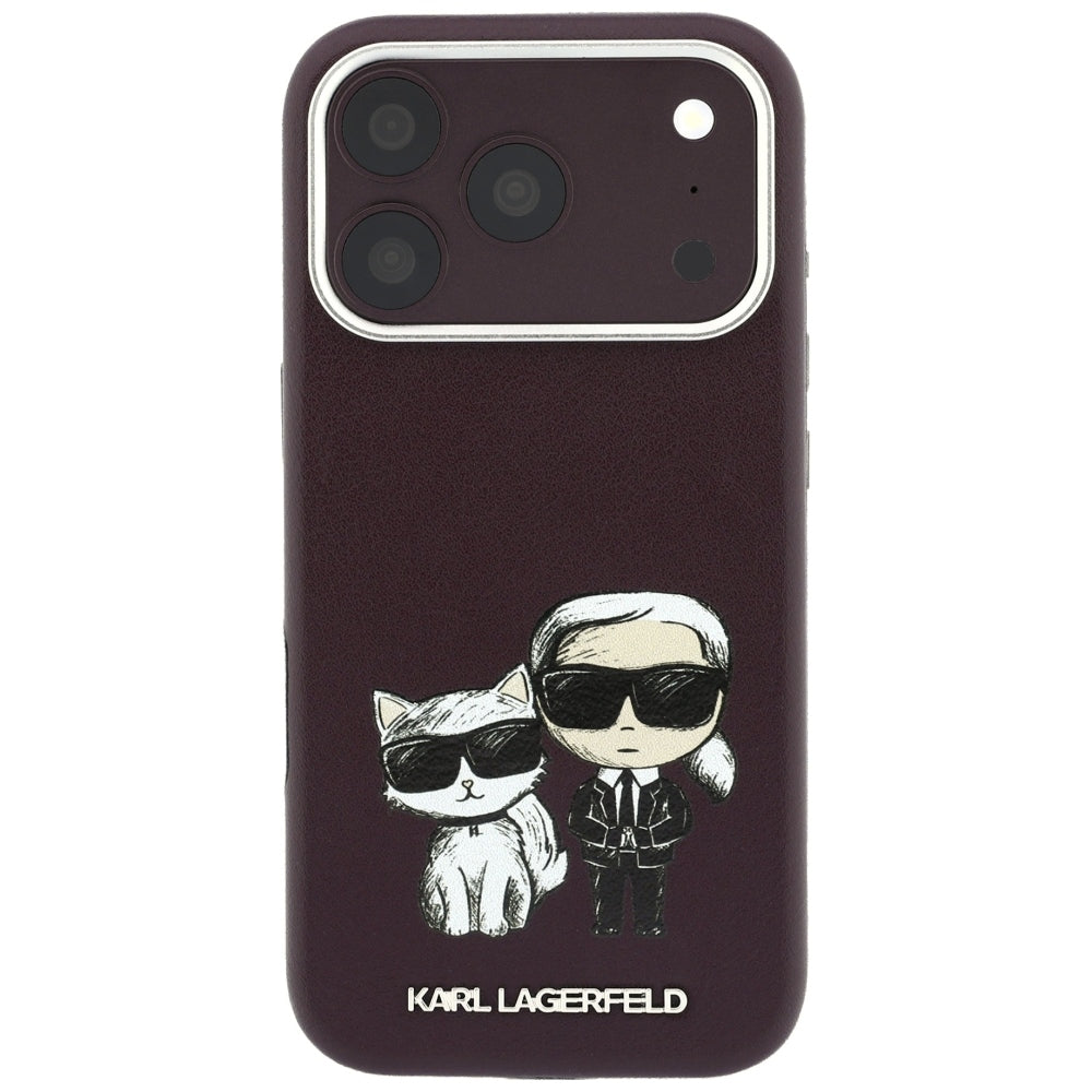 MagSafe-deksel for Apple iPhone 18 Pro / 17 Pro, Karl Lagerfeld, KC Bodies Sketch, Burgunder