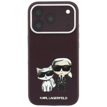 MagSafe-deksel for Apple iPhone 18 Pro / 17 Pro, Karl Lagerfeld, KC Bodies Sketch, Burgunder