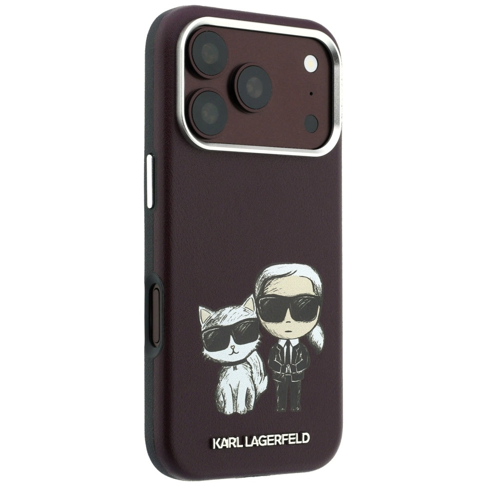MagSafe-deksel for Apple iPhone 18 Pro / 17 Pro, Karl Lagerfeld, KC Bodies Sketch, Burgunder